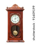 Antique Wall Clock Isolated On...