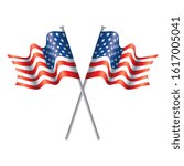 usa flags design  united states ... | Shutterstock .eps vector #1617005041