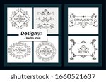 six designs of vintage... | Shutterstock .eps vector #1660521637