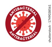 antibacterial ban with covid 19 ... | Shutterstock .eps vector #1749038561