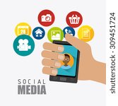 social media design  vector... | Shutterstock .eps vector #309451724