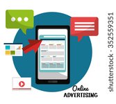 digital advertising and... | Shutterstock .eps vector #352559351