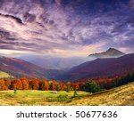 The Mountain Autumn Landscape...