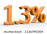 orange 3d numbers percentage... | Shutterstock . vector #1136590304