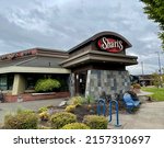 Small photo of Keizer, Oregon, USA - May 13, 2022: Shari's Pies cafe and restaurant store