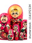Russian Dolls. Isolated On A...