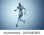 Human Body Shape Of A Running...