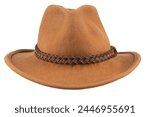 Old west style brown hat....