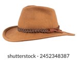 Old west style brown hat....