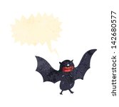 retro cartoon screeching bat | Shutterstock .eps vector #142680577