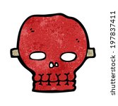 cartoon spooky skull mask | Shutterstock .eps vector #197837411