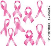 pink breast cancer ribbon... | Shutterstock . vector #62306062