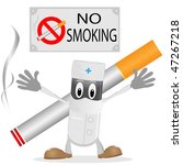 doctor cigarette and sign on... | Shutterstock .eps vector #47267218