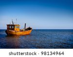 Fishing Boat Floating On The...