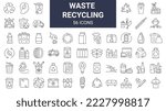 Set Of 56 Recycling Waste Line...