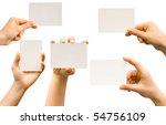 collection from five hands with ... | Shutterstock . vector #54756109