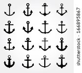 Set Of Anchor Symbols Or Logo...