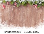 Christmas wooden background...