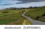 Small photo of Dirt road passing through countryside, Longridge North, Southland, New Zealand