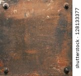 Rusty Metal Plate Texture With...