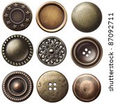 Vintage Metal Sewing Buttons ...