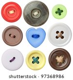 Various sewing buttons with a...
