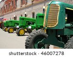 Lineup Of Historic Tractors