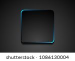 black square with blue glowing... | Shutterstock .eps vector #1086130004