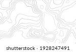 grey outline topographic... | Shutterstock . vector #1928247491