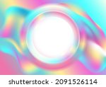colorful holographic abstract... | Shutterstock .eps vector #2091526114
