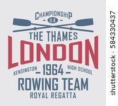 Rowing Sport London Typography  ...
