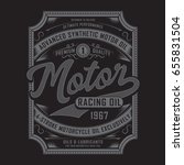 motor racing oil typography ... | Shutterstock .eps vector #655831504