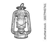Kerosene Lamp Sketch Engraving...