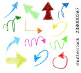 3d set of chalk arrows | Shutterstock . vector #238000267