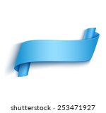 vector 3d blue curved paper... | Shutterstock .eps vector #253471927