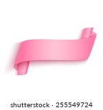 vector 3d pink curved paper...