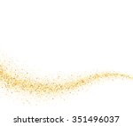 vector gold glitter wave... | Shutterstock .eps vector #351496037