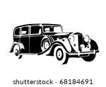 old vintage car isolated on... | Shutterstock .eps vector #68184691