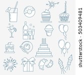 party line icons collection of... | Shutterstock . vector #503409481