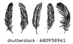 feather pattern | Shutterstock .eps vector #680958961
