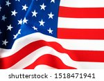 american flag isolated on white ... | Shutterstock . vector #1518471941