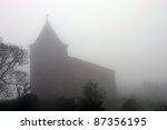 Abandoned Church In Foggy...