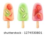 fruit ice cream strawberry ... | Shutterstock .eps vector #1274530801
