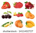 fresh fruits and berries.... | Shutterstock .eps vector #1411432727