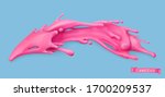sweet pink splash. 3d realistic ... | Shutterstock .eps vector #1700209537