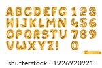 gold balloons  alphabet letters ... | Shutterstock .eps vector #1926920921
