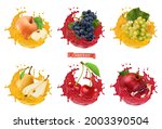 apple  grapes  pear  cherry ... | Shutterstock .eps vector #2003390504