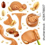 Peanut Butter. 3d Vector Icon...