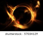 Abstract Fiery Circle On A...