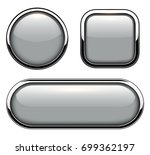Glossy Buttons With Metallic...